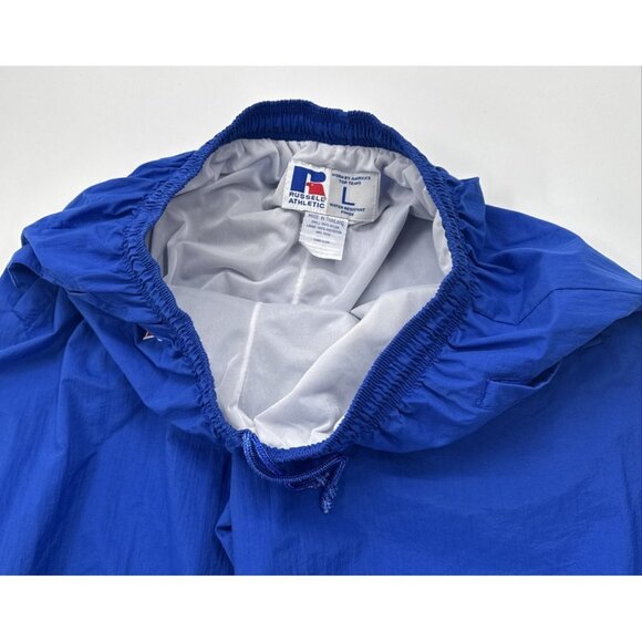 Russell Athletic Windbreaker Pants Mens Large Blue Lined Track Joggers Vintage - Picture 6 of 13